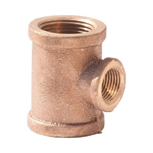 1-1/4" x 1" Brass Reducing Tee (Lead Free)