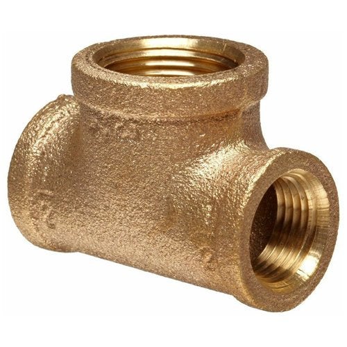 3/4" x 3/4" x 1" Brass Bull Head Tee (Lead Free)