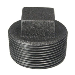 2-1/2" Black Iron Square Head Plug