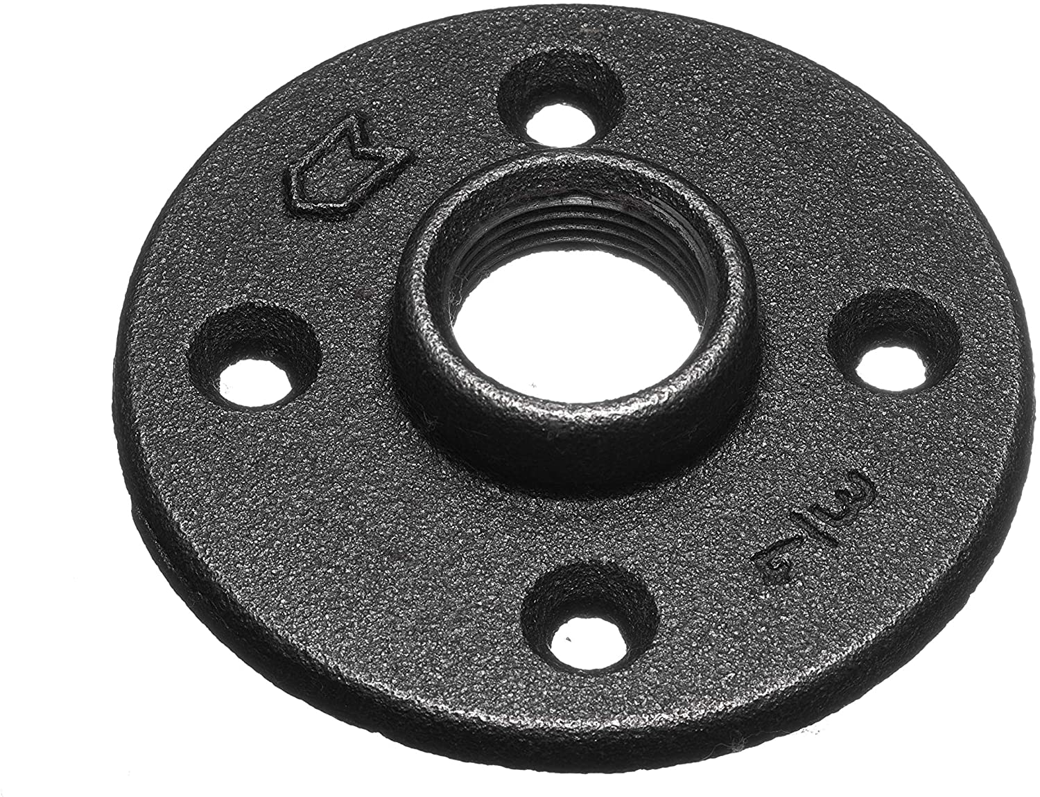 1" Black Floor Flange For Pipe Furniture - Premium