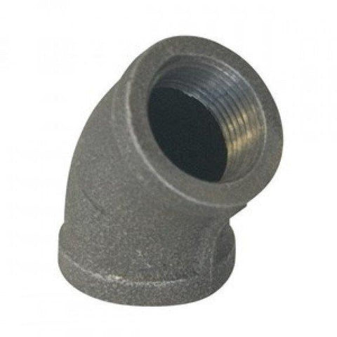 1/4" Black Iron 45° Elbow