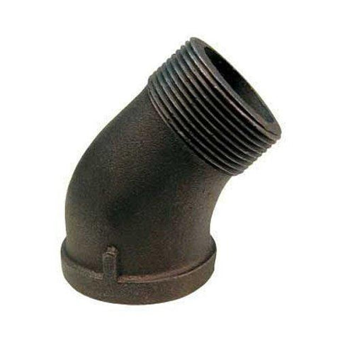 1/8" Black Iron 45° Street Elbow