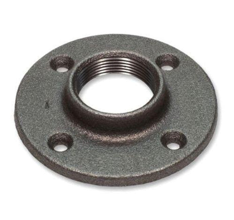 1" Black Iron Floor Flange