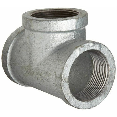 1-1/4" x 1-1/4" x 1-1/2" Bull Head Tee