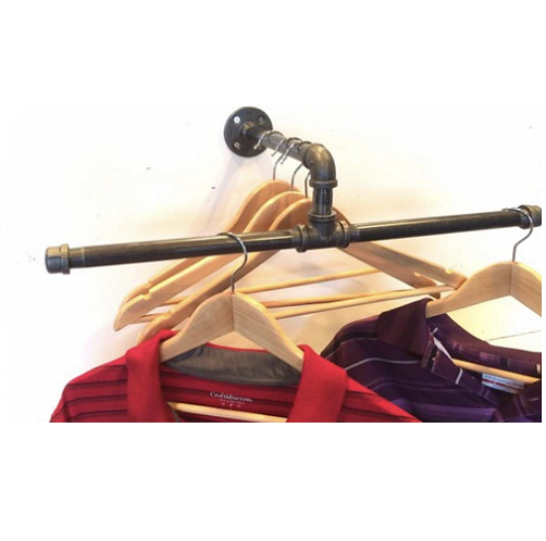 22.5" Urban Industrial Pipe Wall Clothing Rack